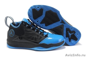 Баскетбольные кроссовки AIR JORDAN CP3 IV черные с голубым. - Изображение #1, Объявление #525800